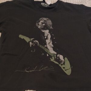 Divided Black Tee with Green Graphic